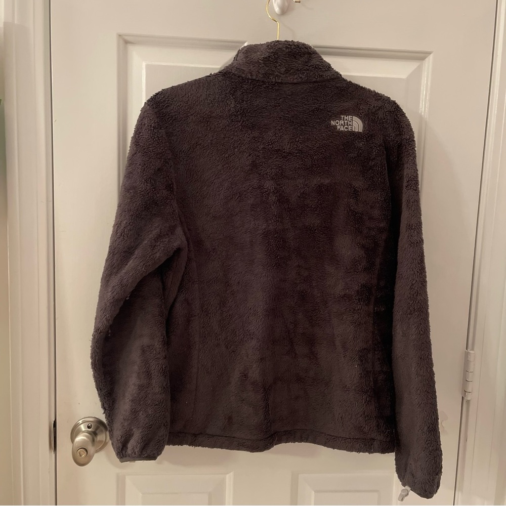 The North Face “Osito” dark grey silken fleece zip up jacket - Picture 3 of 15